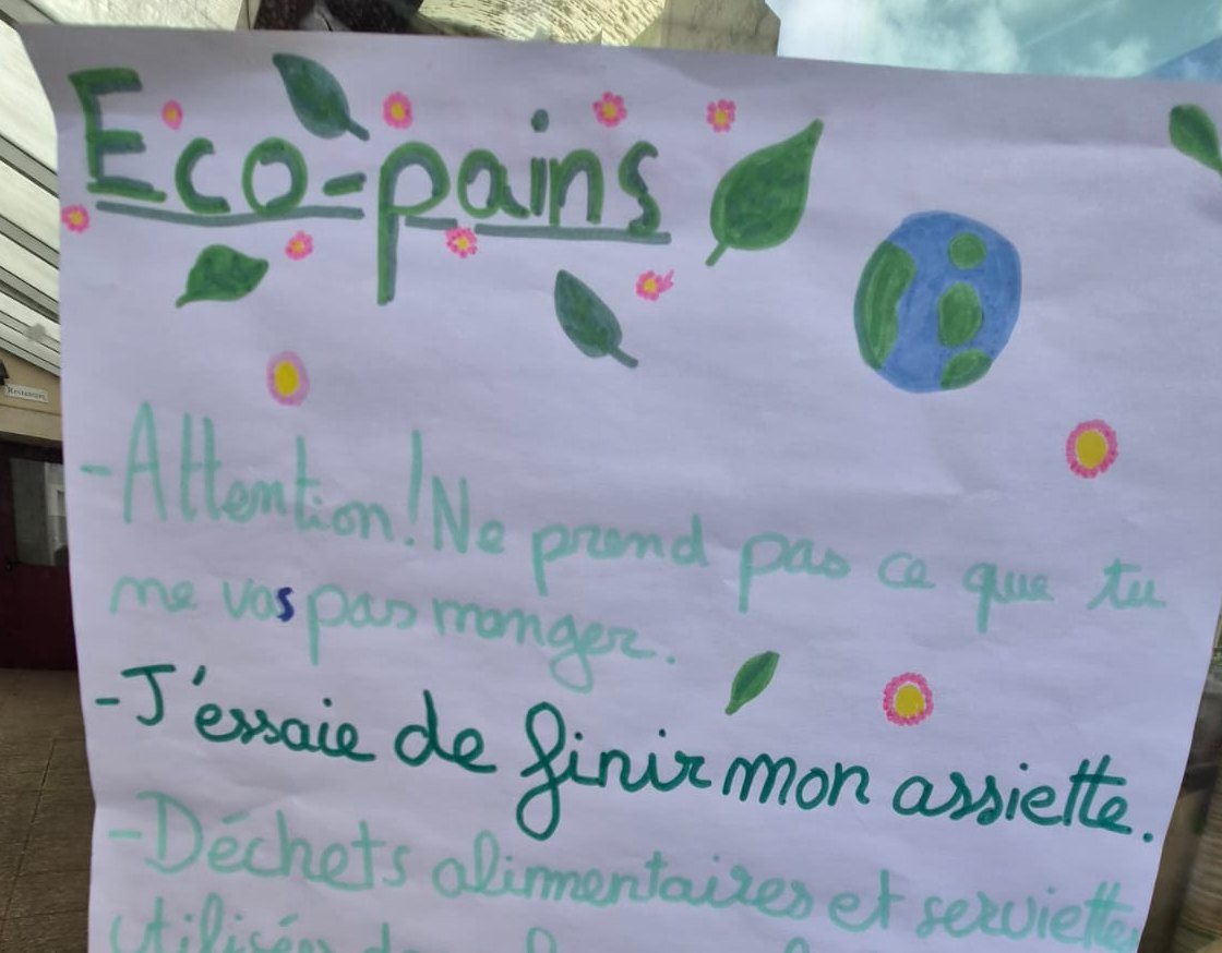Affiche « Éco-pains » contre le gaspillage alimentaire